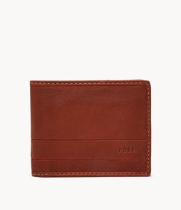 Billetera de cuero para hombre Lufkin / Fossil color marrón